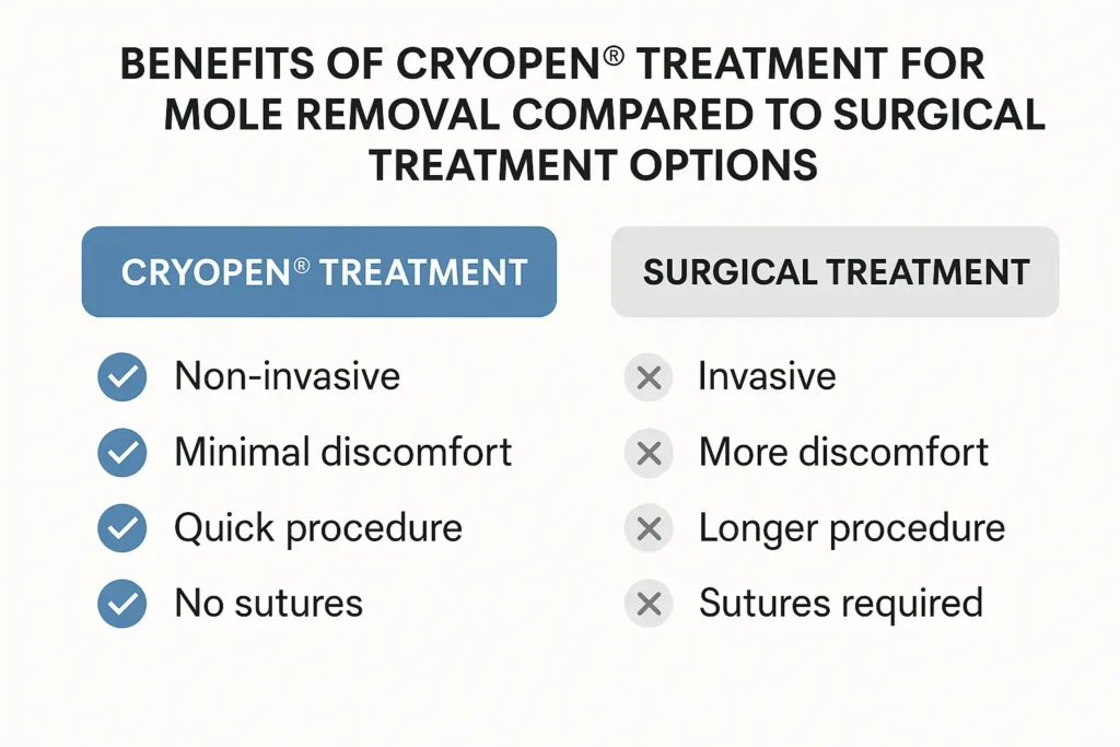 Benefits of facial mole removal Stockton-on-Tees - call our team today to book a consultation